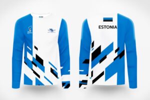 Eesti sõudekoondise pikkade käistega T-särk