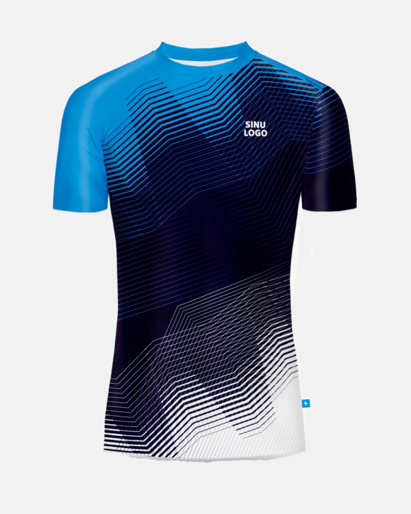 Lühikeste käistega Rash Guard Tiim Sinimustvalge, eestvaade
