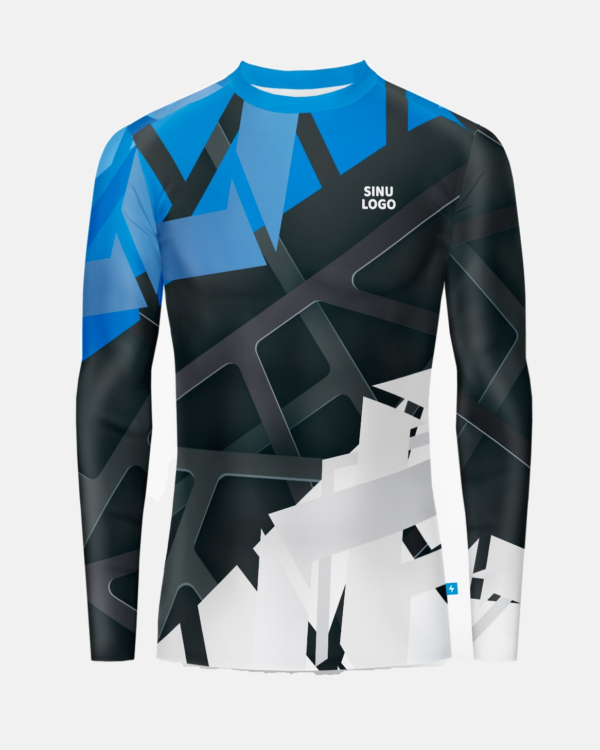 Pikkade käistega Rash Guard Eesti Eest, eestvaade