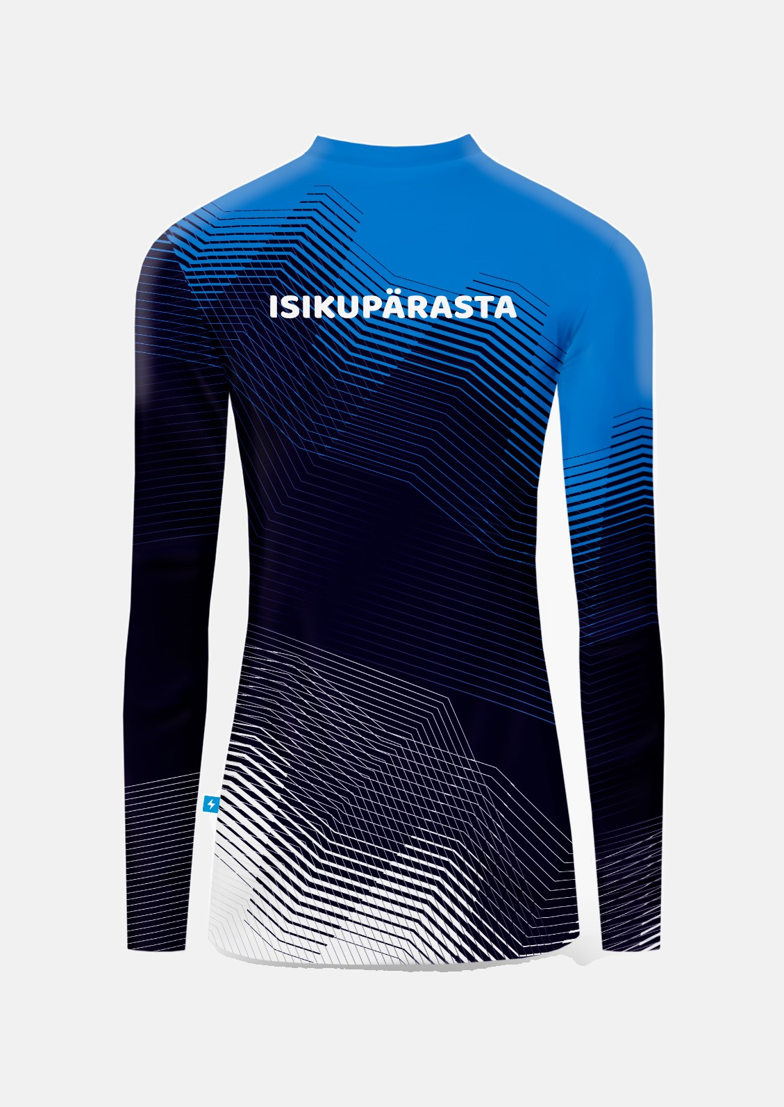 Pikkade käistega Rash Guard Tiim Sinimustvalge, tagantvaade