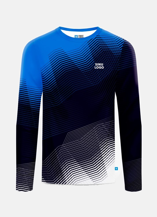 Pikkade käistega T-särk Tiim Sinimustvalge, eestvaade