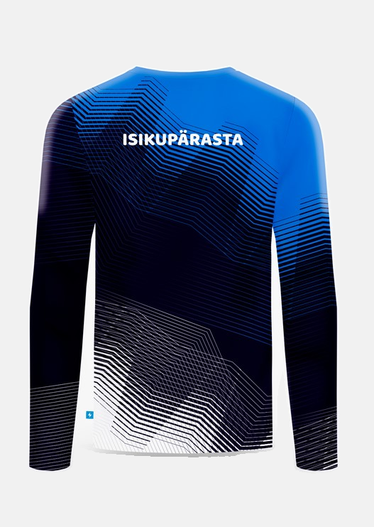 Pikkade käistega T-särk Tiim Sinimustvalge, tagantvaade
