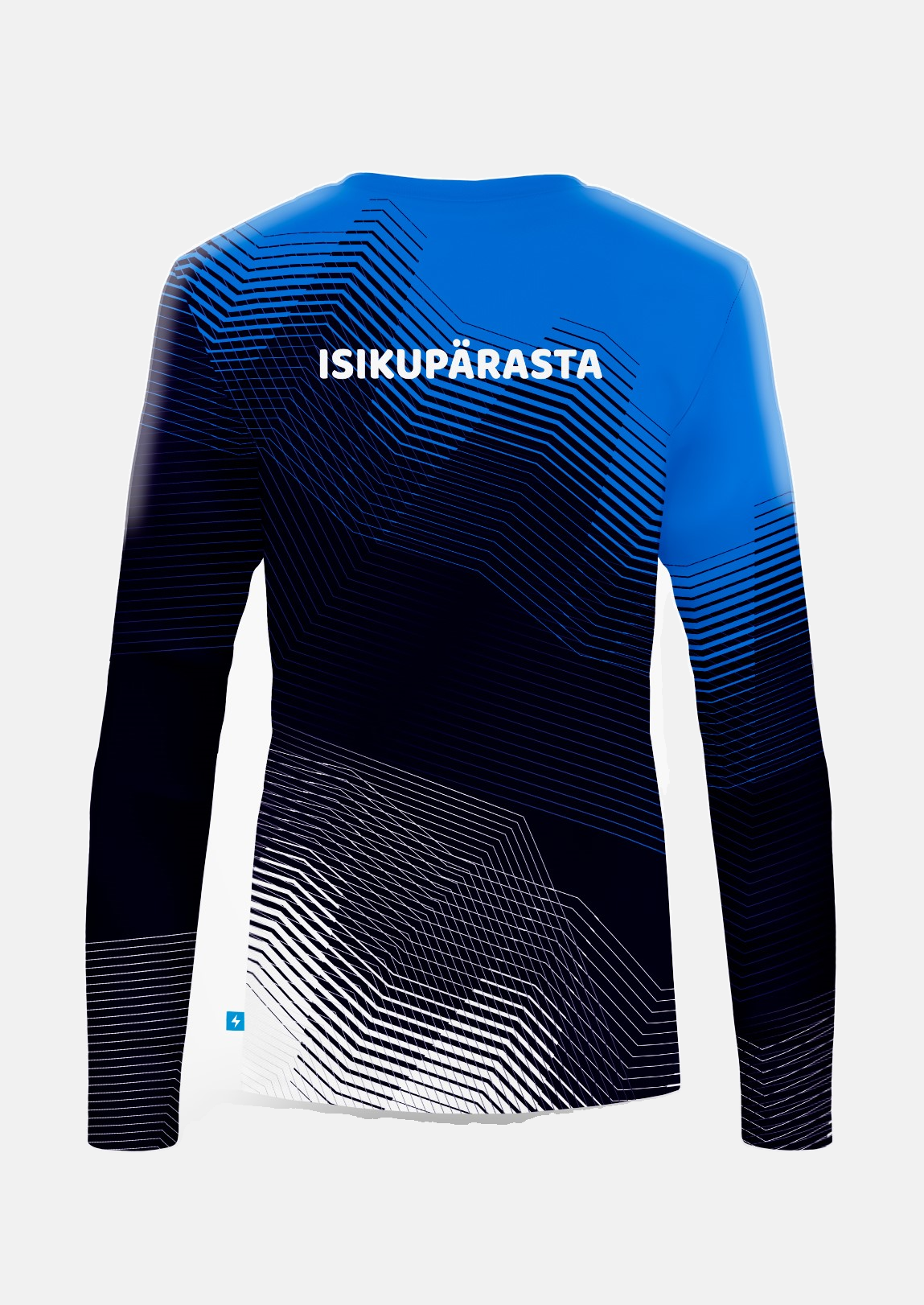 Pikkade käistega T-särk Tiim Sinimustvalge, tagantvaade
