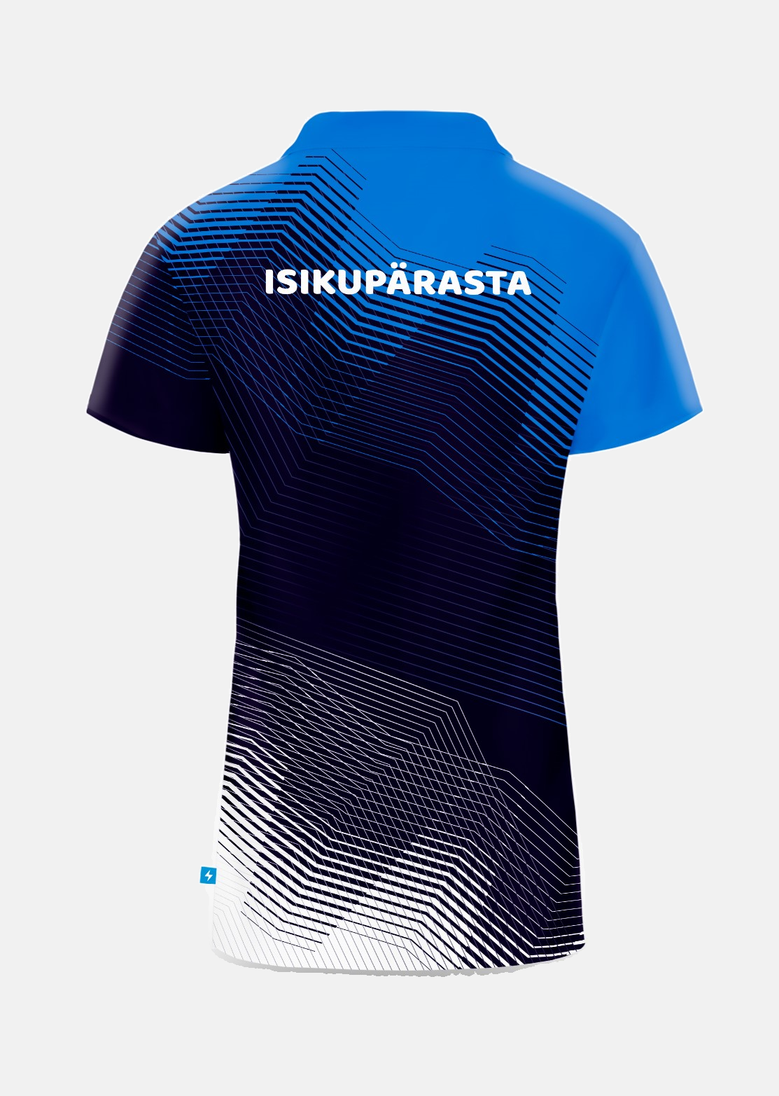 Polosärk Tiim Sinimustvalge, tagantvaade
