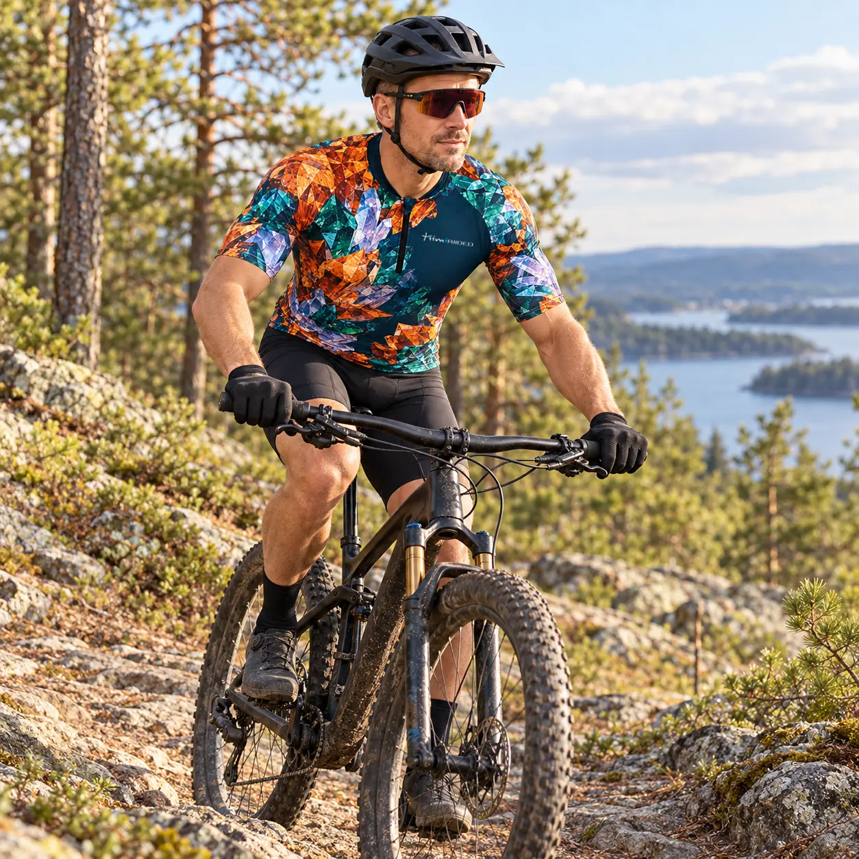 Kristallimustriga rattasärk MTB sõidul