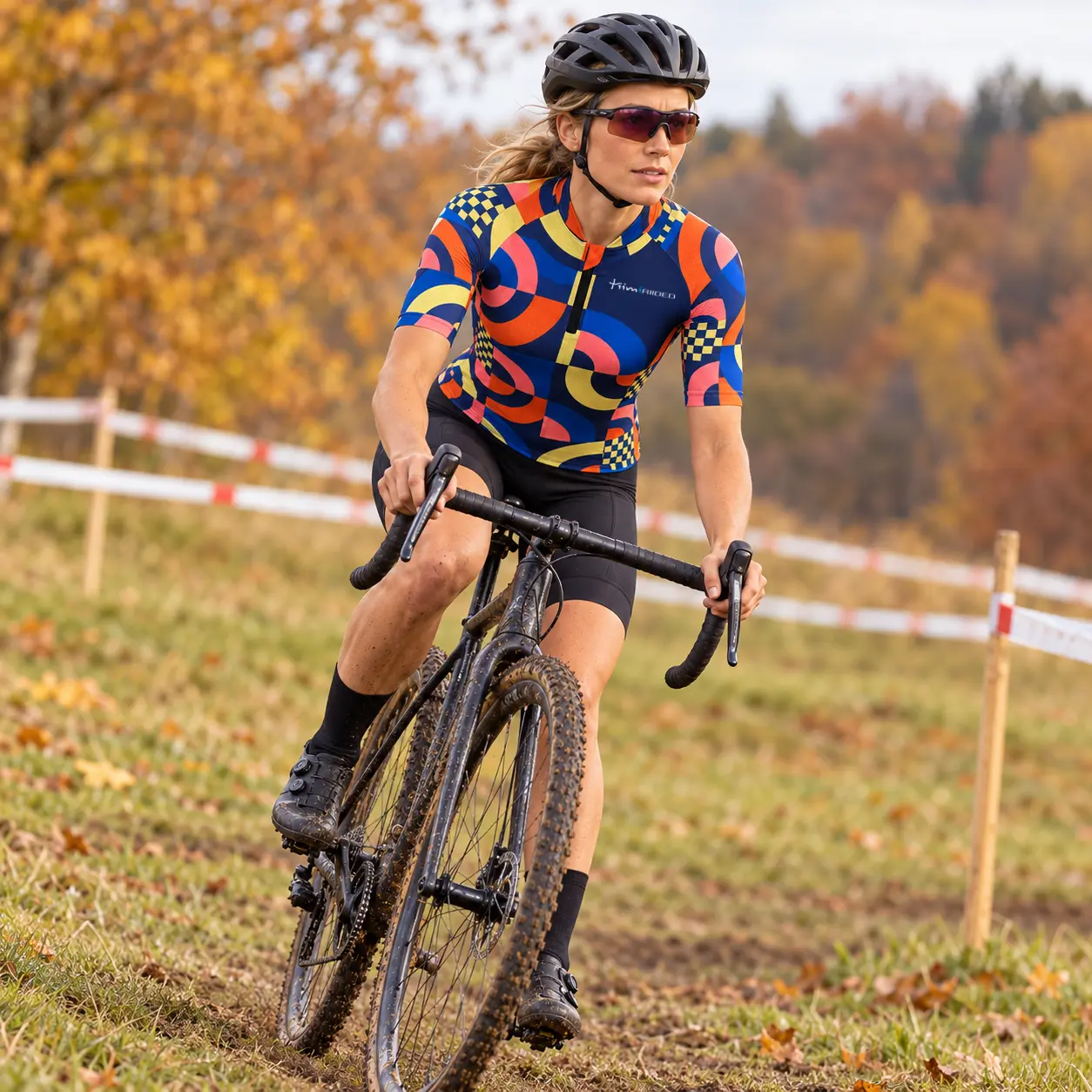 Optilise mosaiigiga rattasärk cyclocrossi rajal